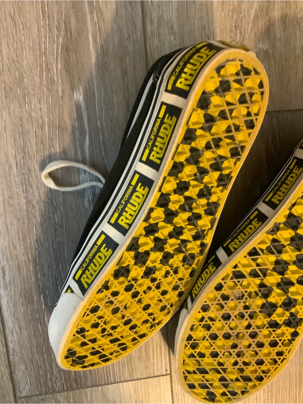 Vans Rhude Black, White & Yellow Old School sneakers. Size 8.5 - Picture 5 of 7